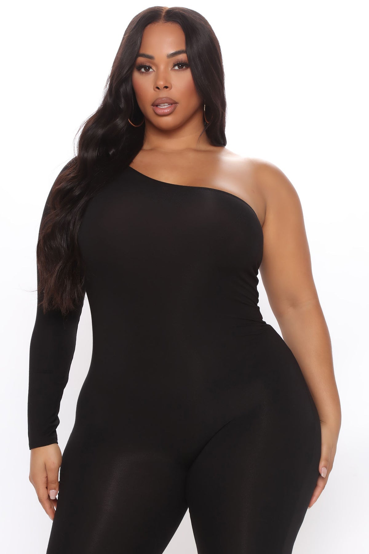 Season Long Sleeve One Shoulder Jumpsuit