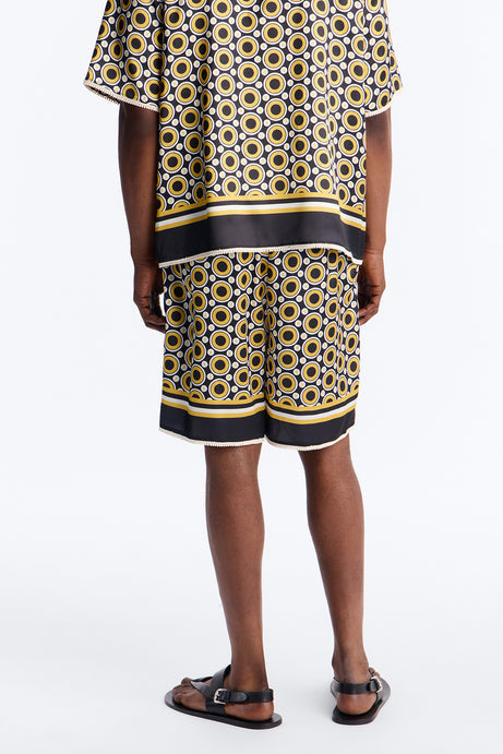 Relaxed Coded Luxe Short - Yellow/combo