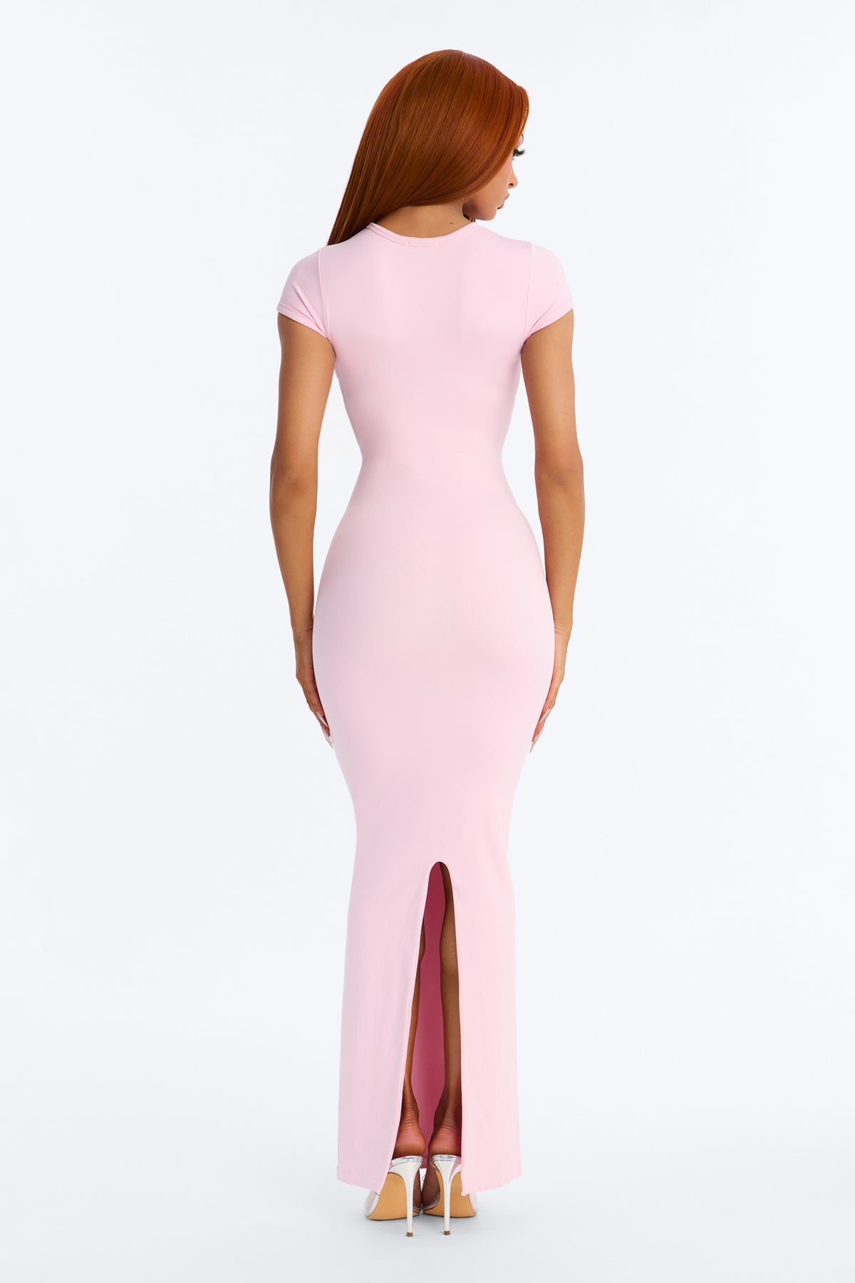 Seamless Smooth Double Lined Cap Sleeve Maxi Dress - Butter Yellow