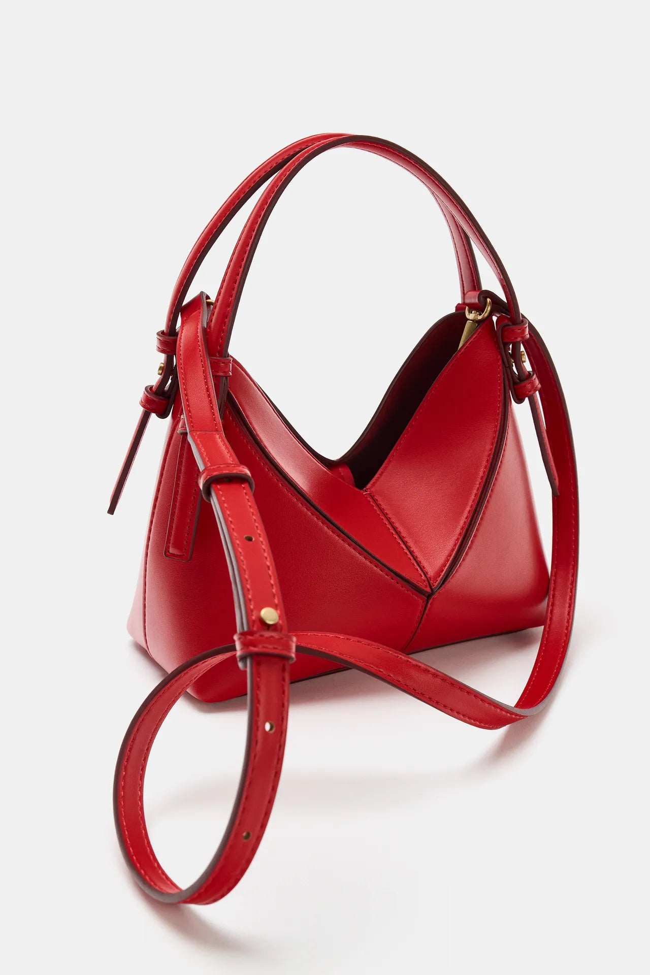 ZARA MINI BUCKET BAG WITH TOPSTITCHING