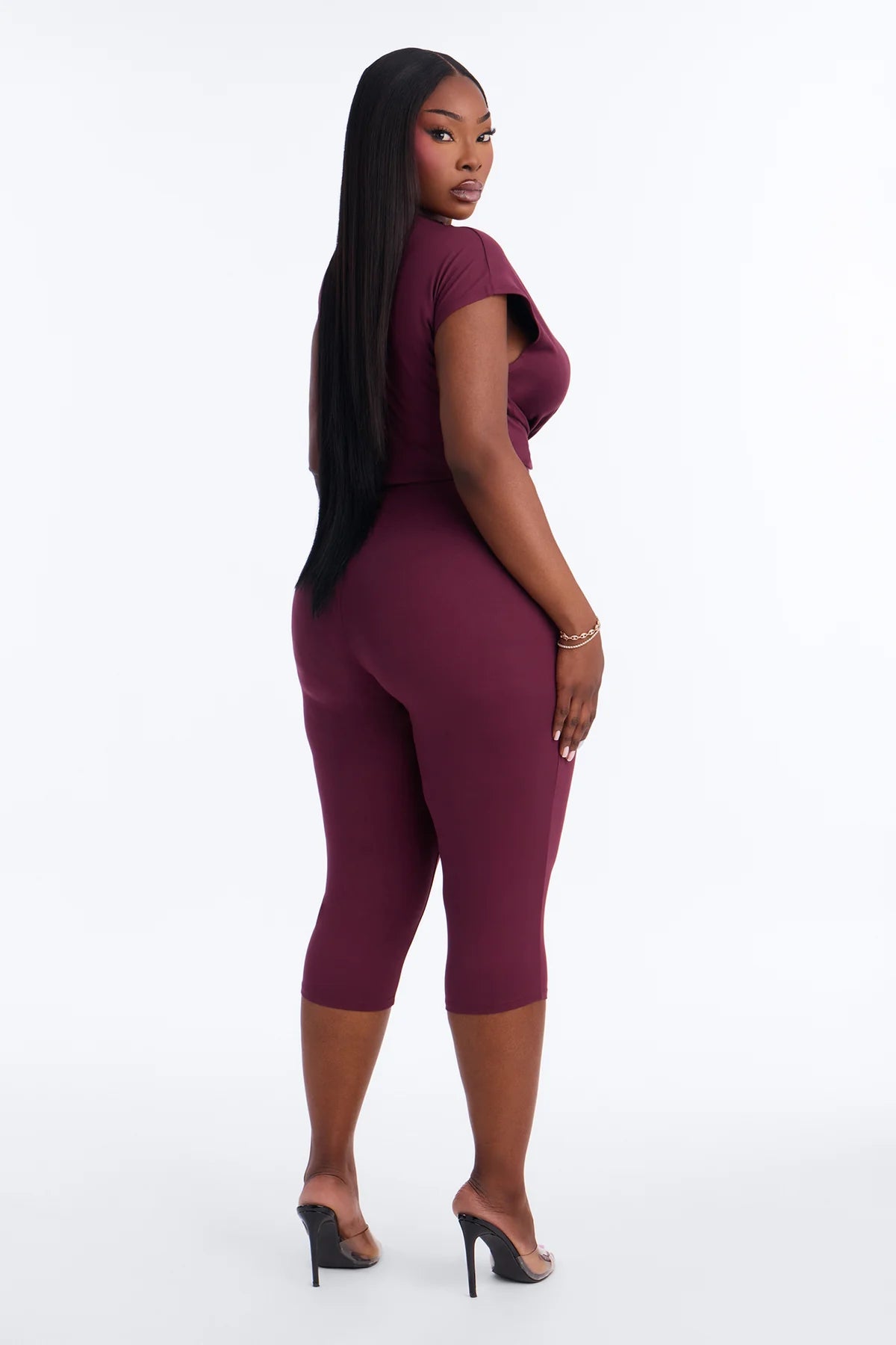 Carly Mock Neck Capri Set