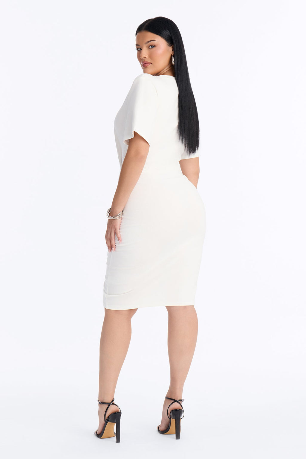 Elaine Ruched Short Sleeve Mini Dress