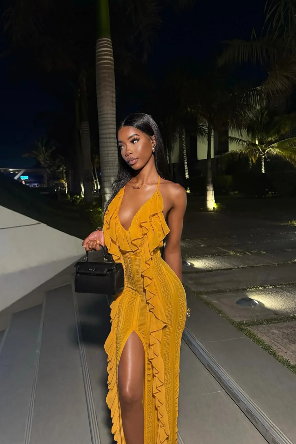 Devine Ruffle Maxi Dress