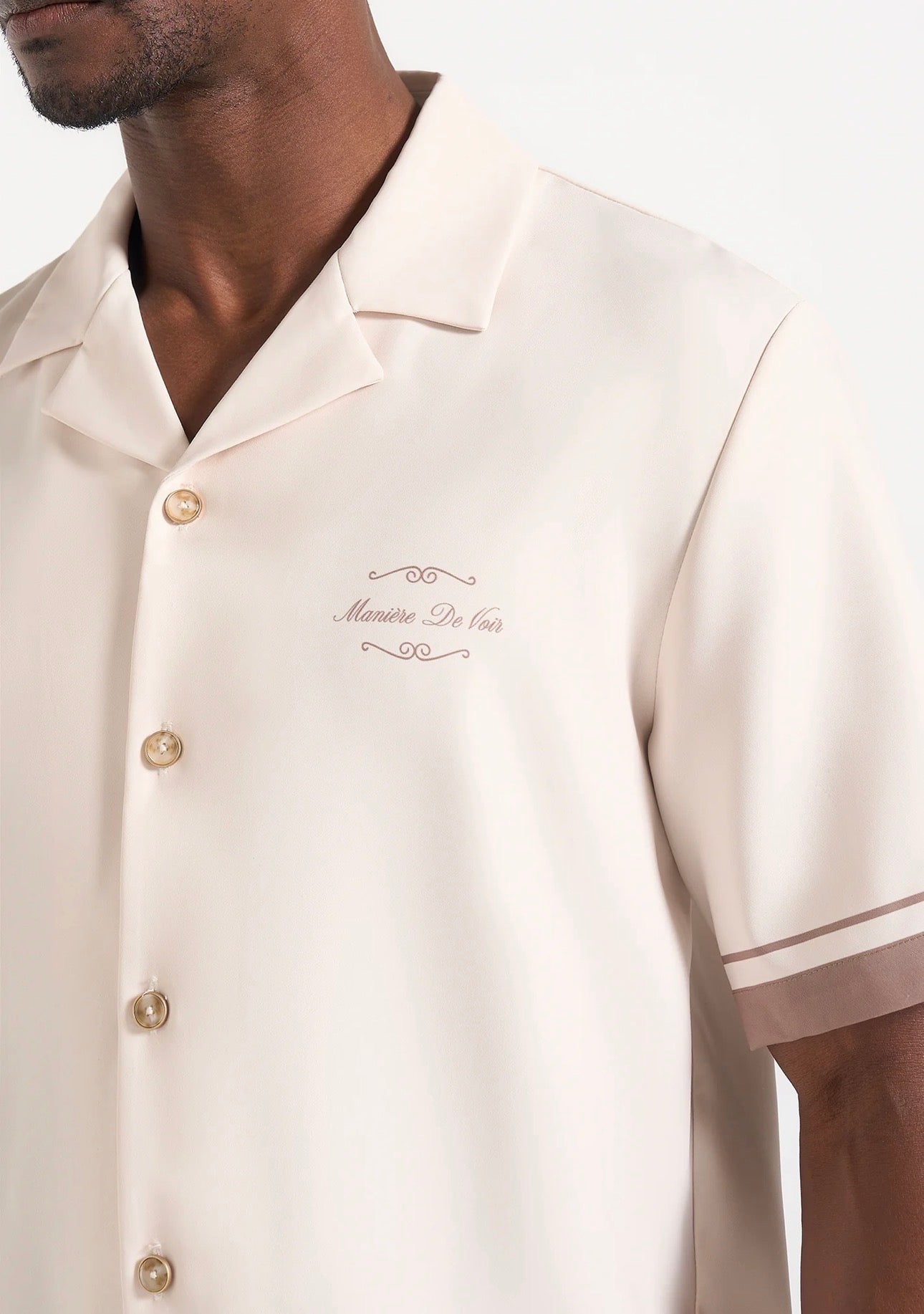 MANIERE DE VOIR - Juan in Cream - Baroque Resort Shirt