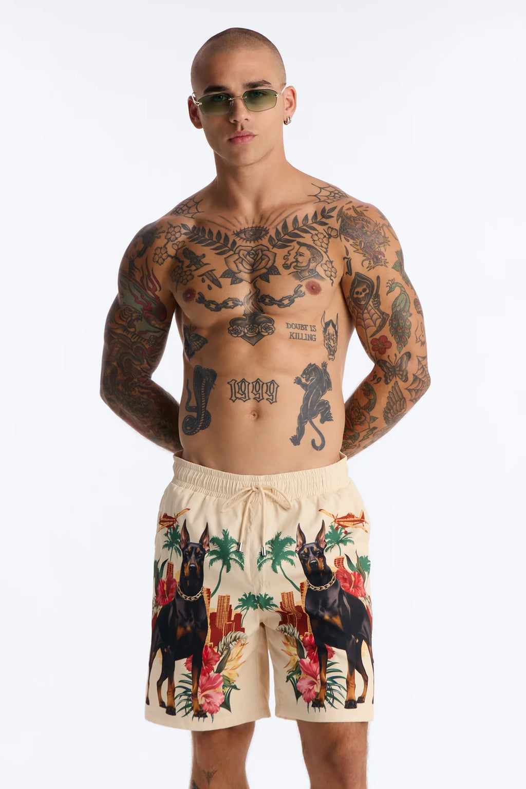Tropical Watchdog Swim Trunk 7″