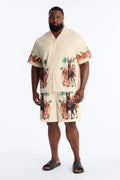 Relaxed Tropical Watchdog Button Up Shirt and Swim Trunk 7