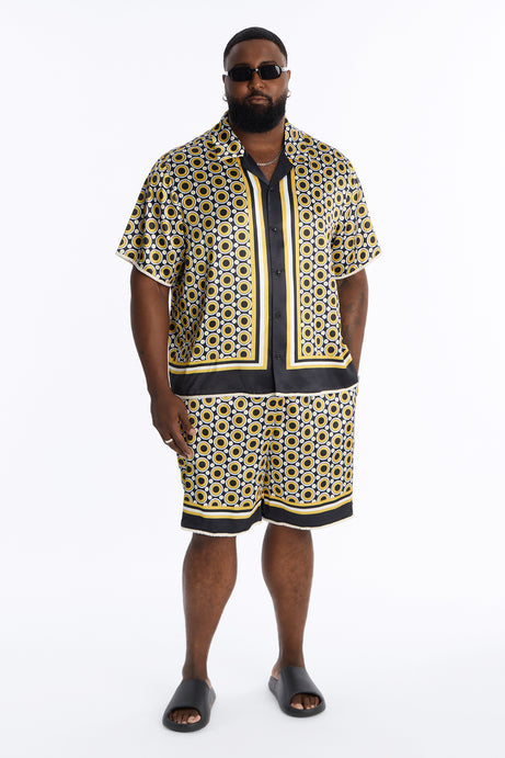 Relaxed Coded Luxe Short - Yellow/combo