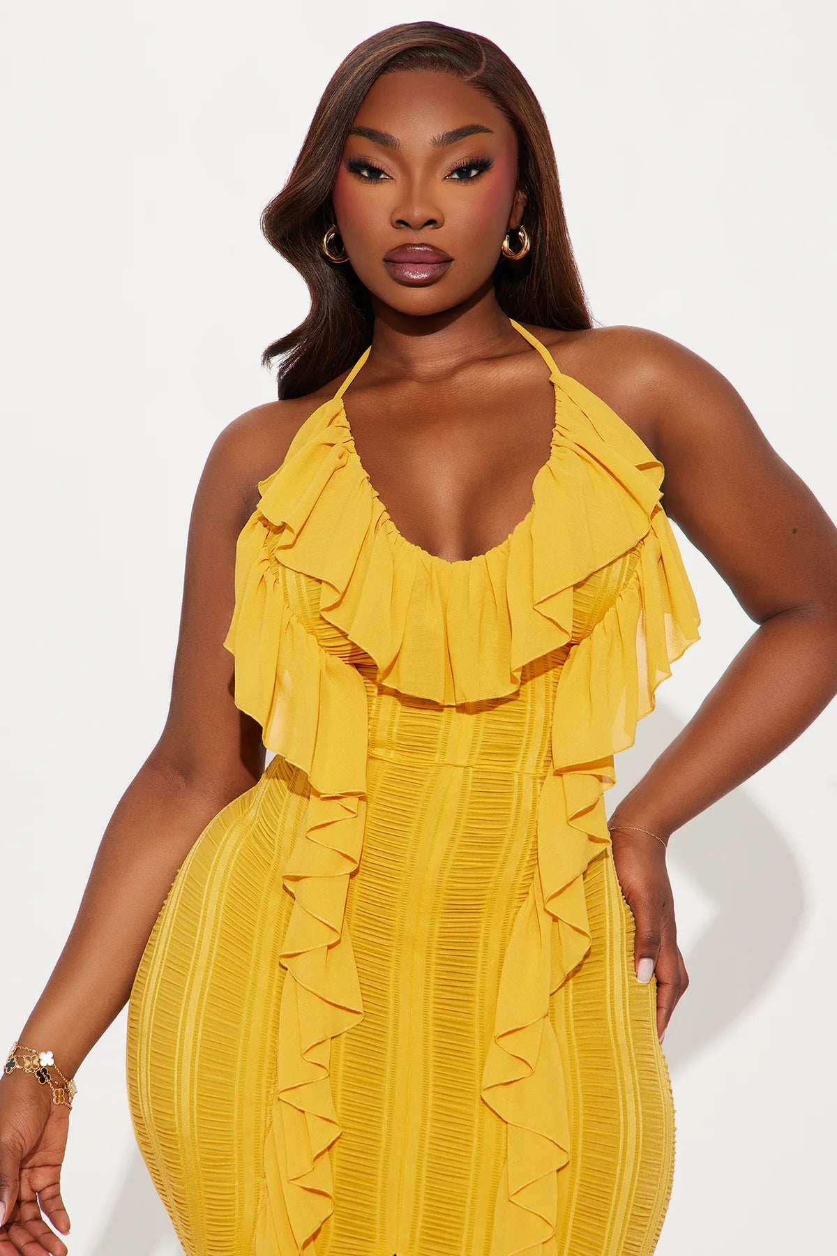 Devine Ruffle Maxi Dress