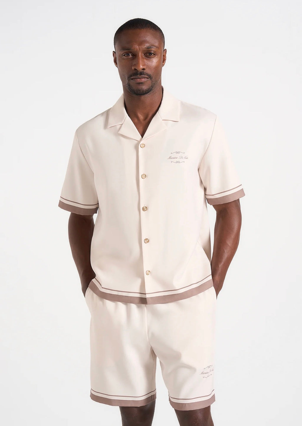 MANIERE DE VOIR - Juan in Cream - Baroque Resort Shirt