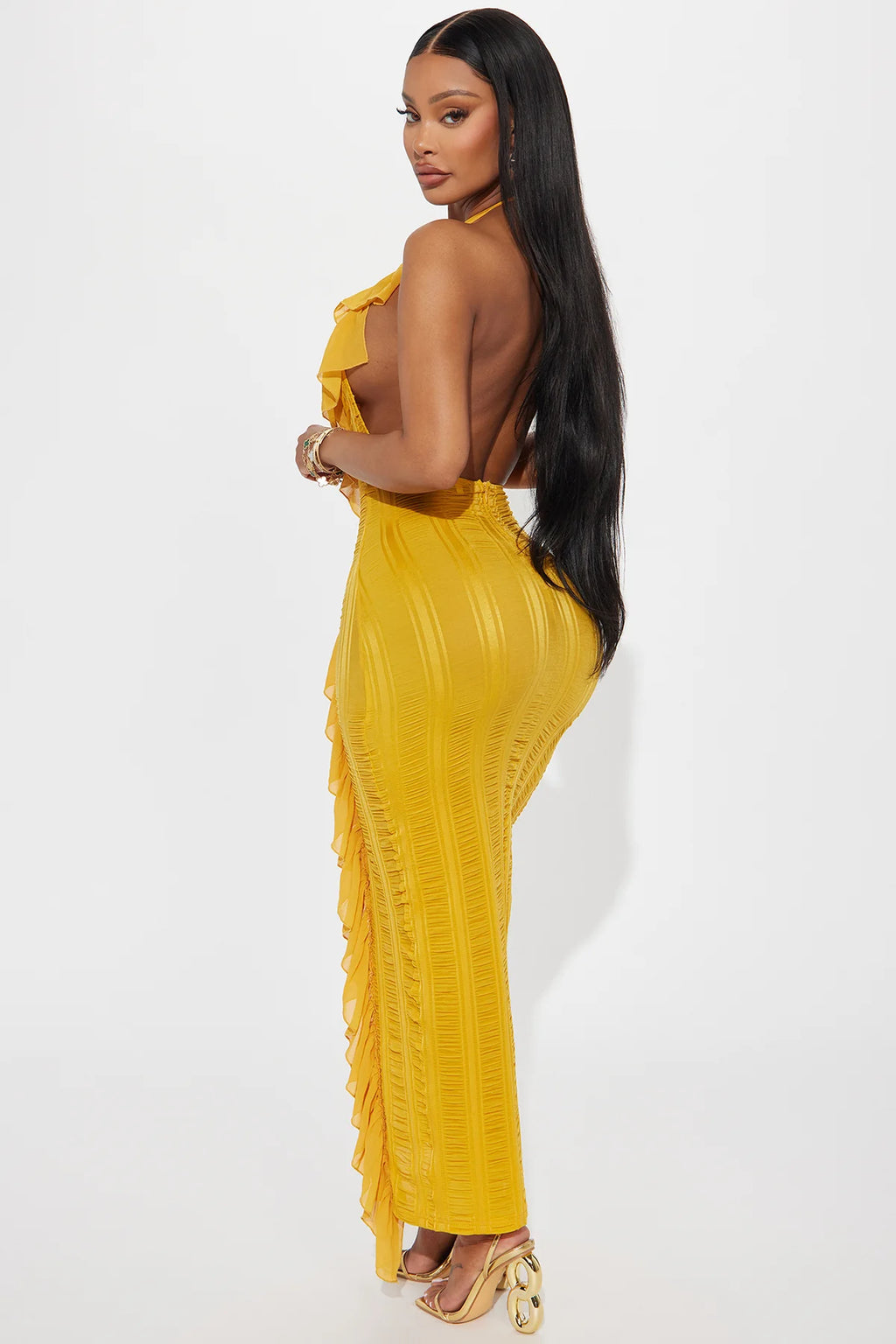 Devine Ruffle Maxi Dress
