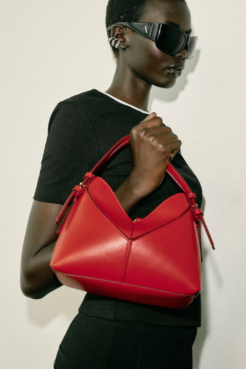ZARA MINI BUCKET BAG WITH TOPSTITCHING