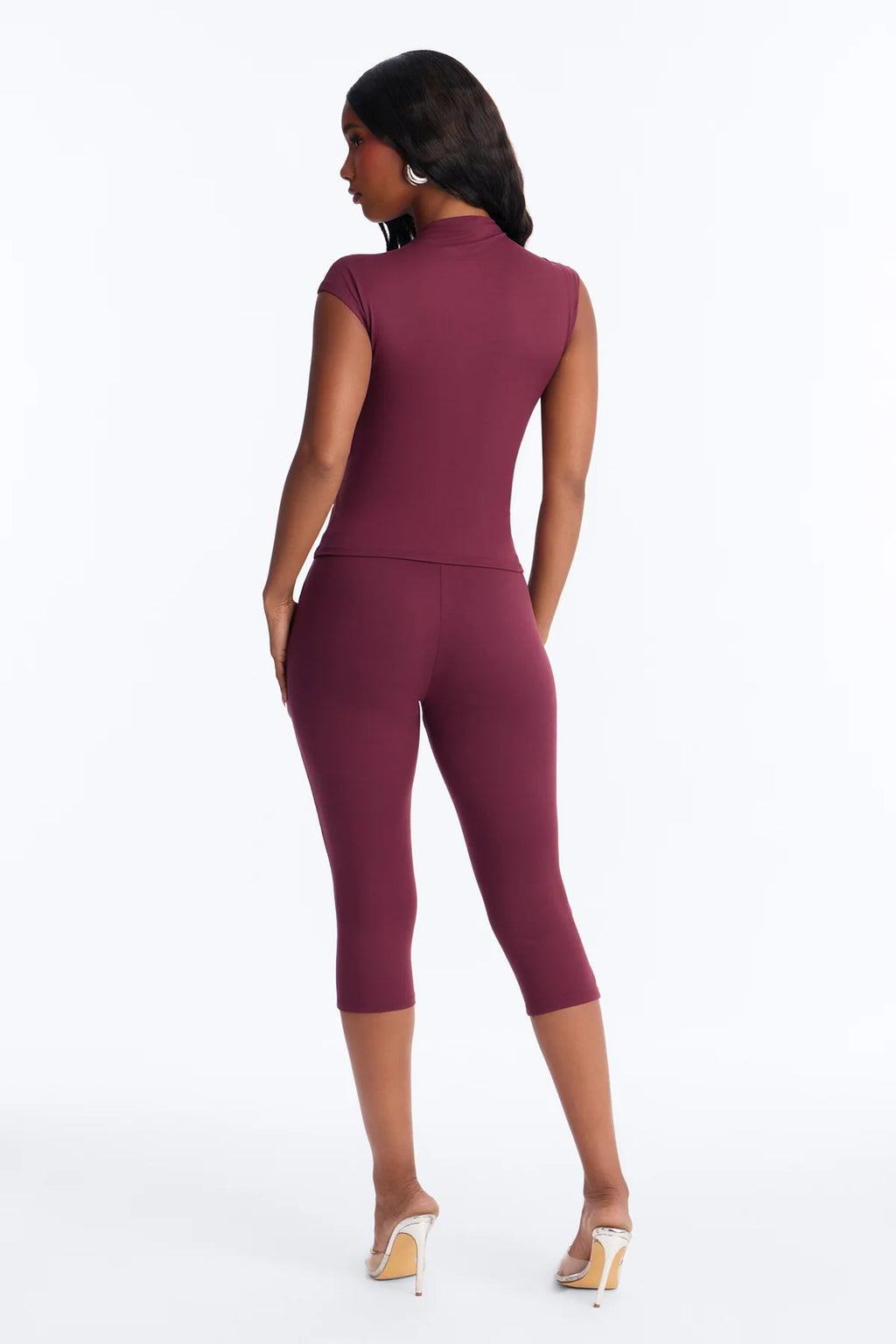 Carly Mock Neck Capri Set