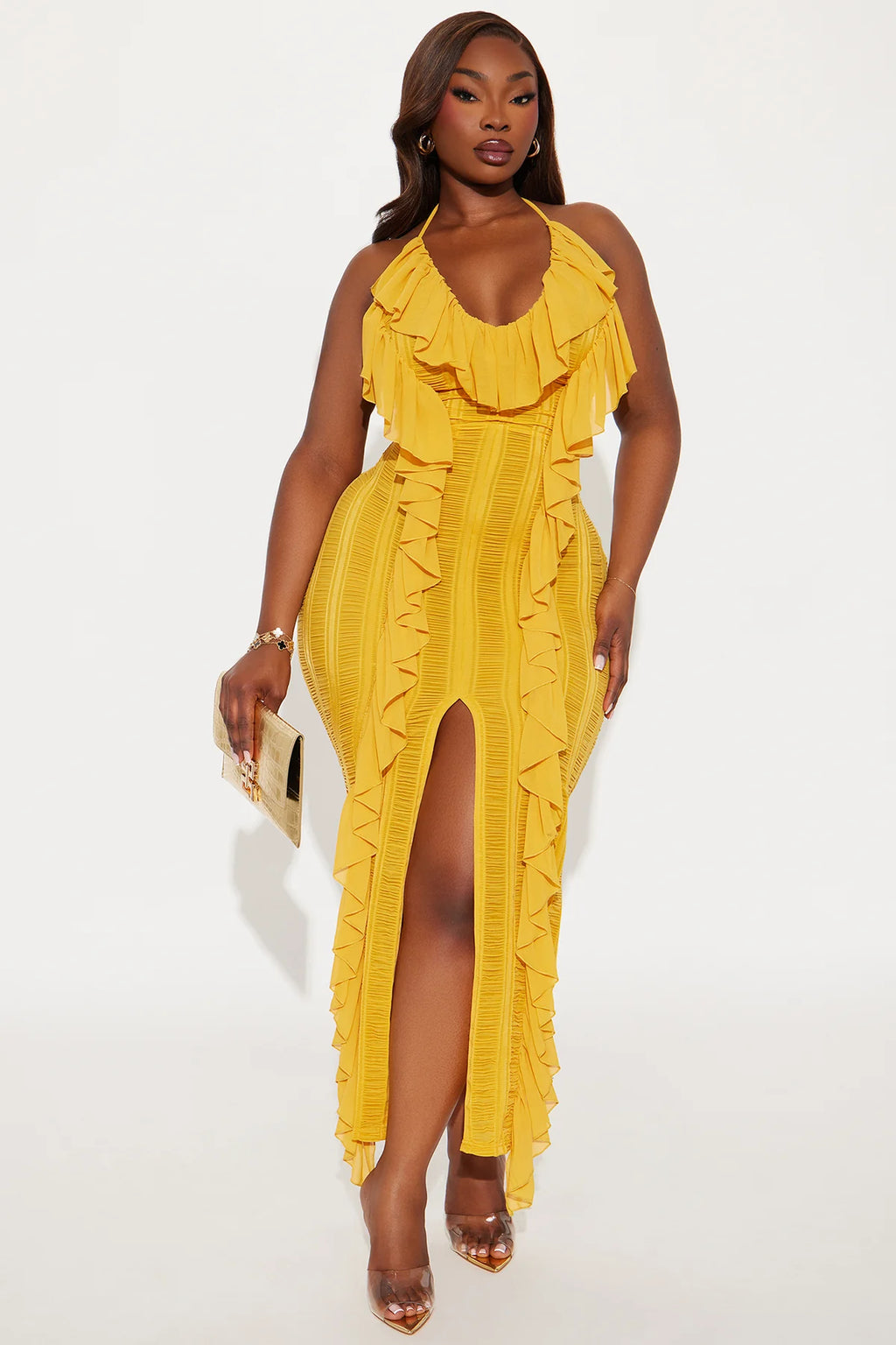 Devine Ruffle Maxi Dress