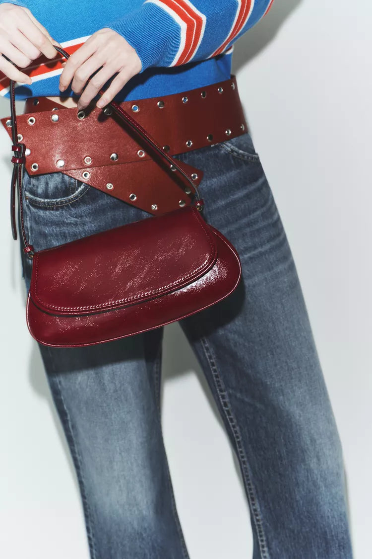 ZARA FLAP SHOULDER BAG