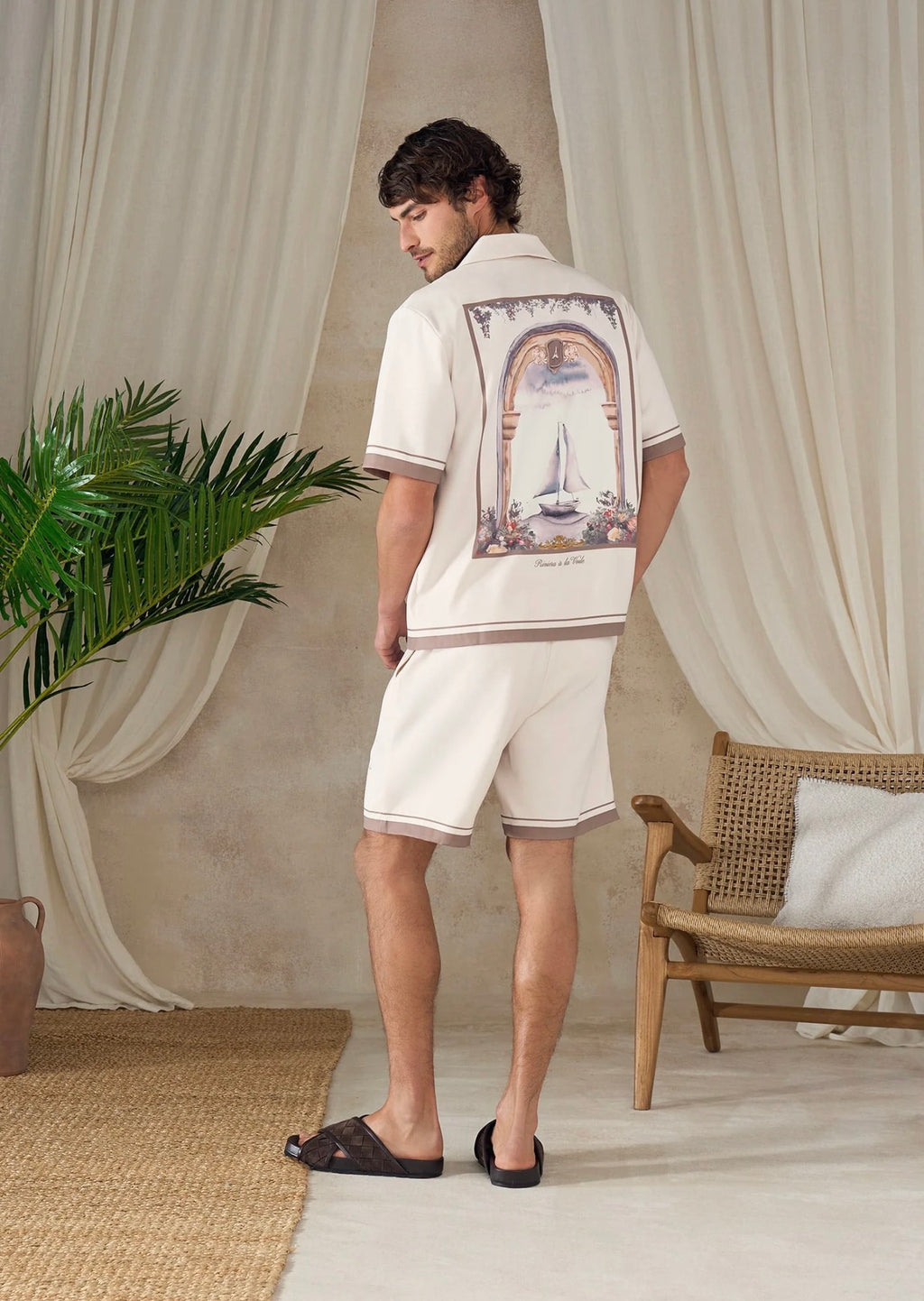 MANIERE DE VOIR - Juan in Cream - Baroque Resort Shirt
