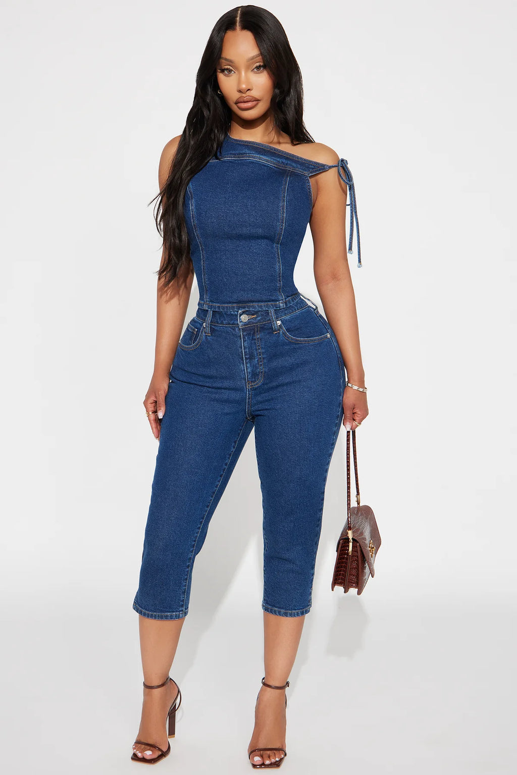 Chloe Denim Capri Set
