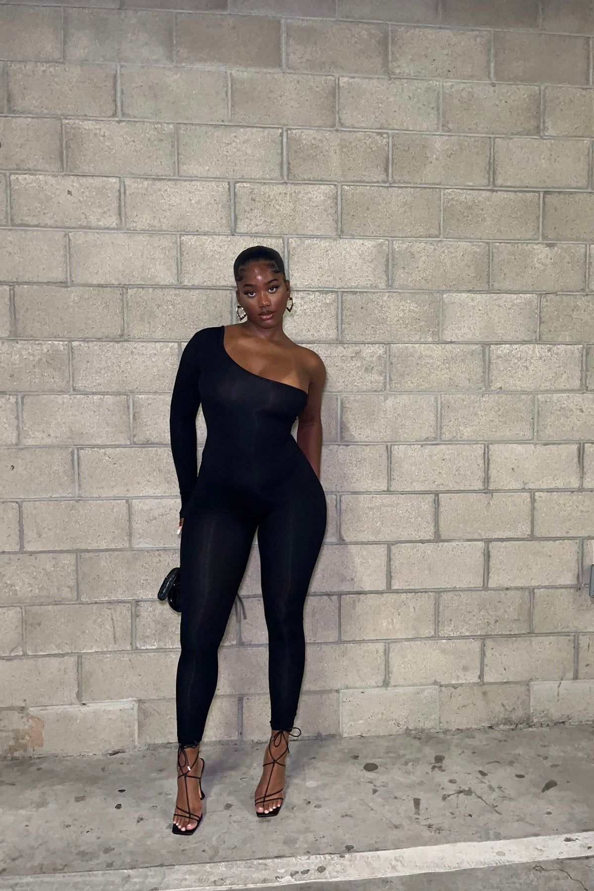 Season Long Sleeve One Shoulder Jumpsuit