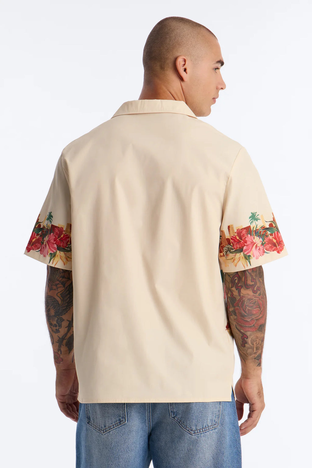 Relaxed Tropical Watchdog Button Up Shirt
