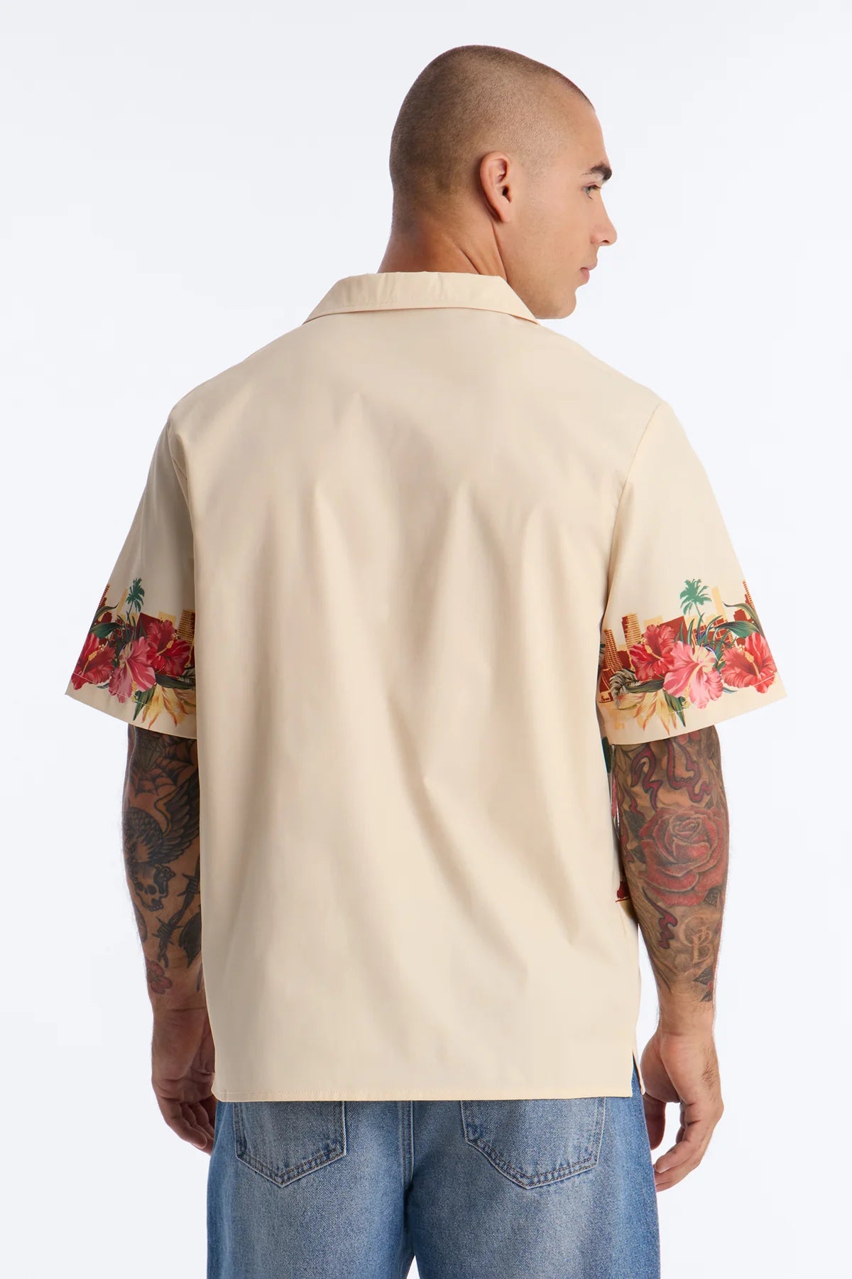 Relaxed Tropical Watchdog Button Up Shirt
