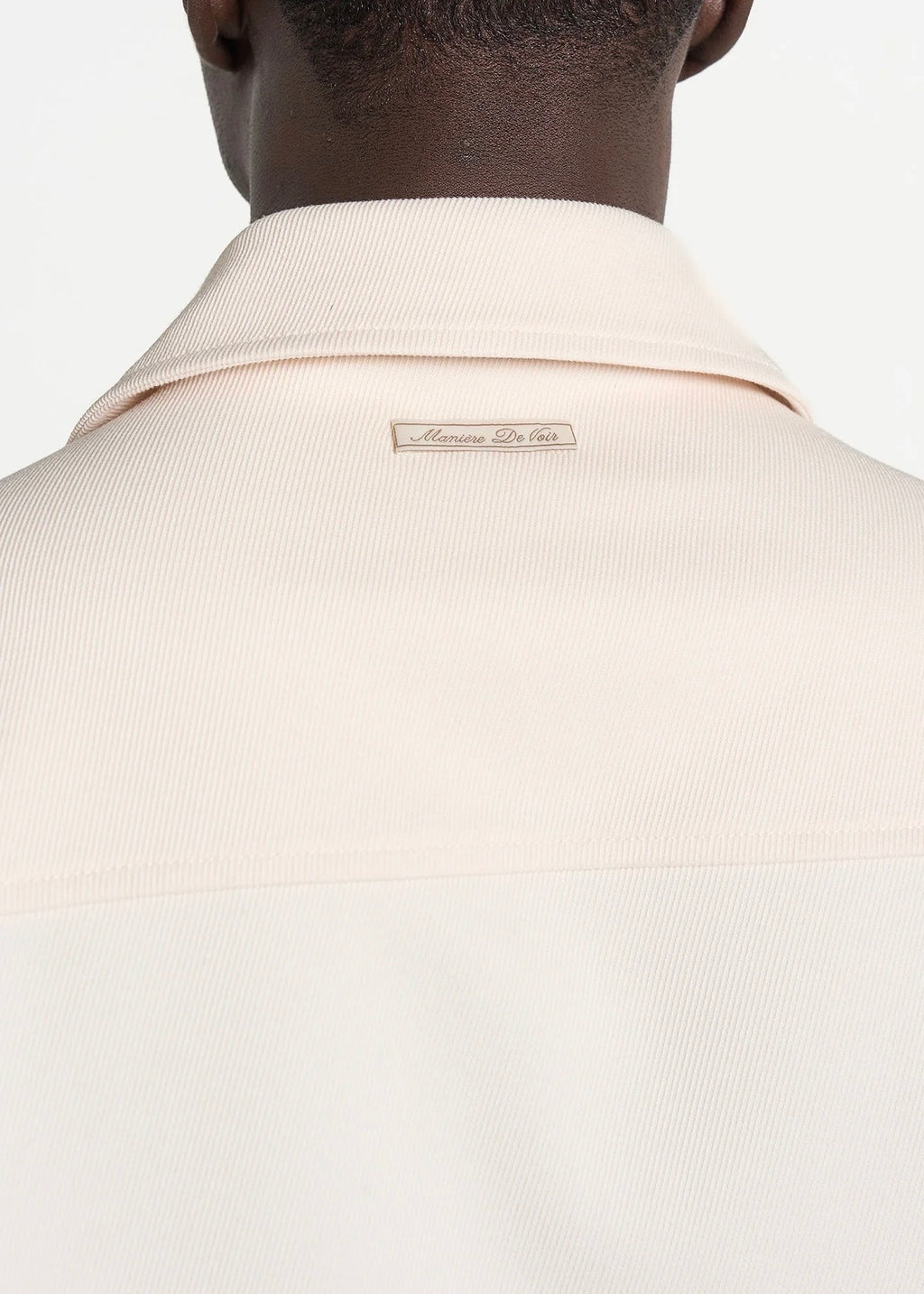 MANIERE DE VOIR - Stephane in Cream & Indigo - “A Girl With A Pearl Earring” Boxy Shirt