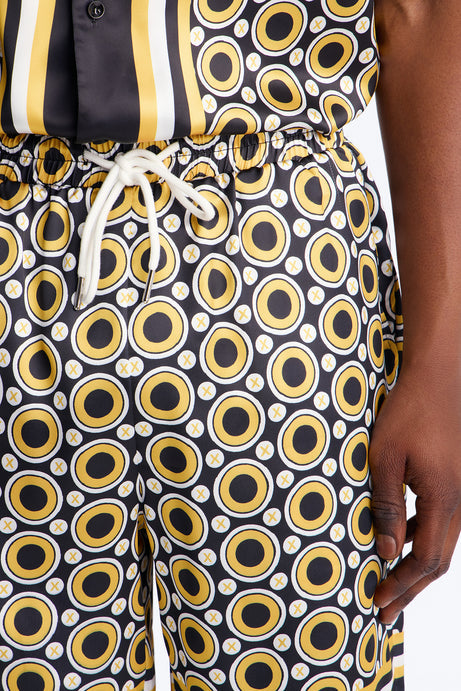 Relaxed Coded Luxe Short - Yellow/combo