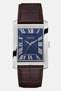 Guess - Silver-Tone and Navy Analog Watch - Clyde [GW1003G2]